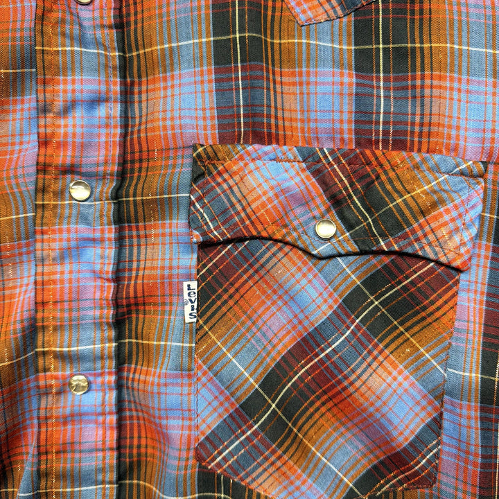Vintage Levi's Plaid Pearl Snap Shirt size Medium