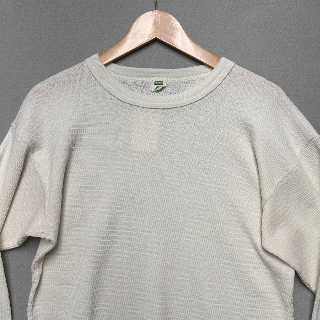 Vintage Hanes Thermal Long Sleeve T Shirt Size XL