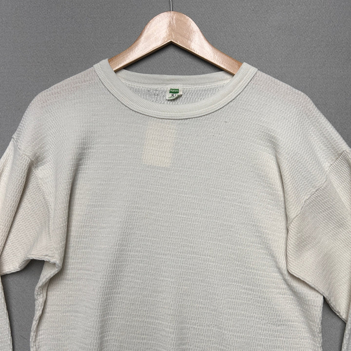 Vintage Hanes Thermal Long Sleeve T Shirt Size XL