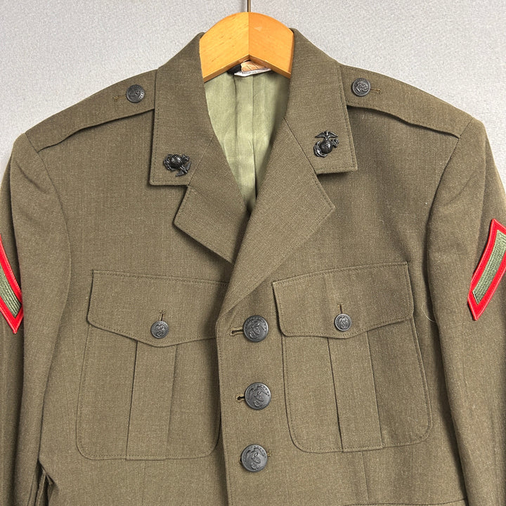 USMC Private First Class Dress Green Jacket No Belt Crown Clothing Size 40S