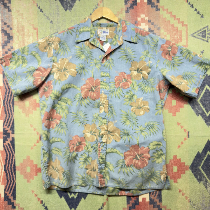 Reyn Spooner Vintage Hawaiian Floral Button Down Shirt Large 90s