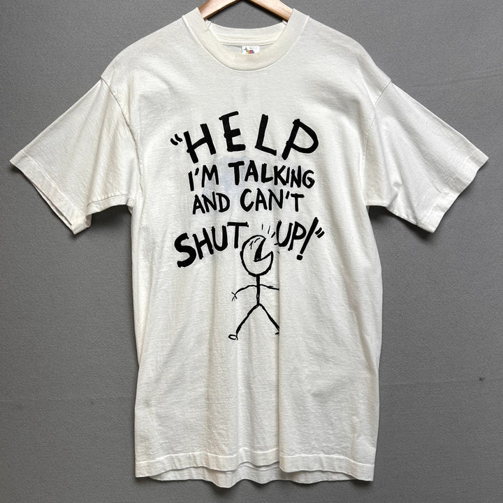 Vintage 90s Cant Shut Up T Shirt Size Large