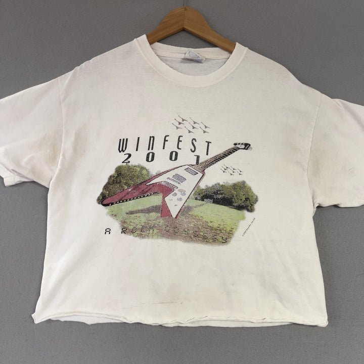 Vintage Winfest Music festival Crop T Shirt Size Large