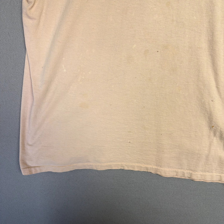 Vintage Oneita Peach Blank T Shirt Size XL