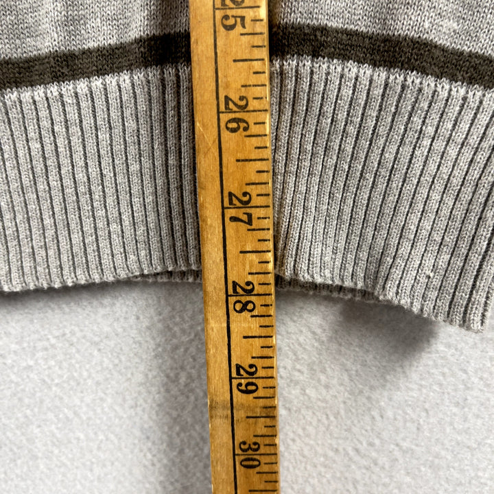 Y2k Elixir Gray Striped Full Zip Hoodie Size XXL