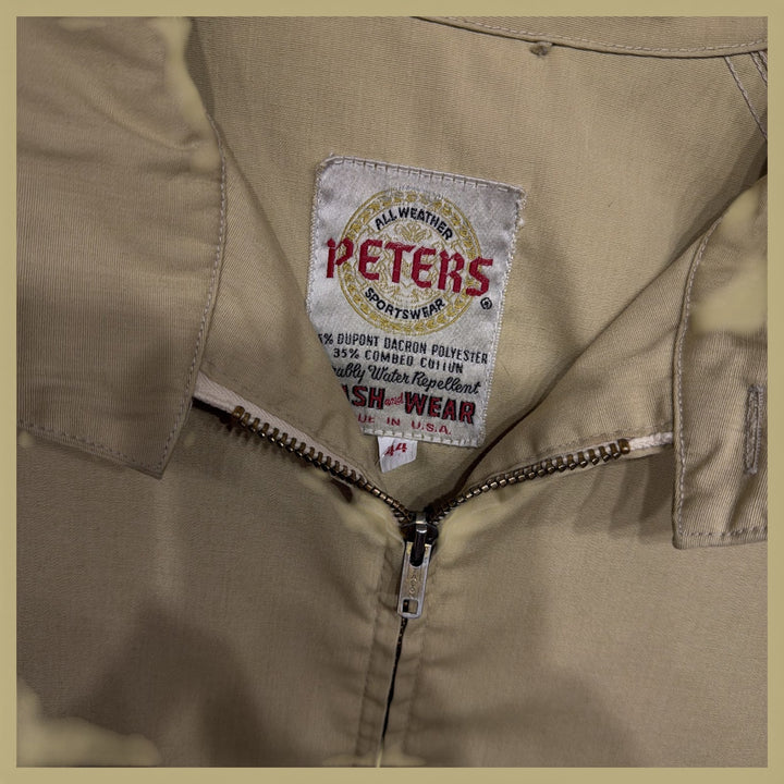 Vintage Peters All Weather 70s Harrington Jacket Size  Large