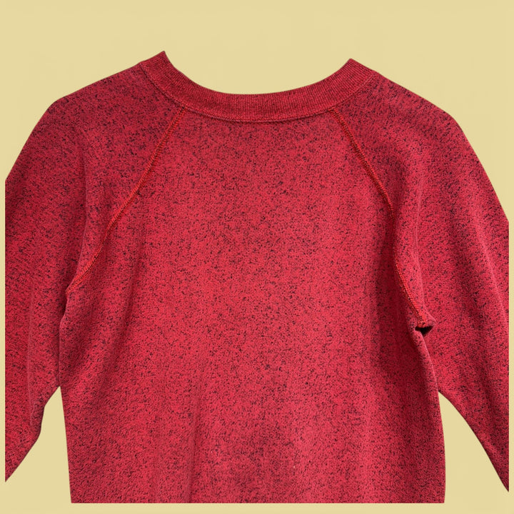 Vintage 80s Red and Black Heather Sweatshirt Size Small