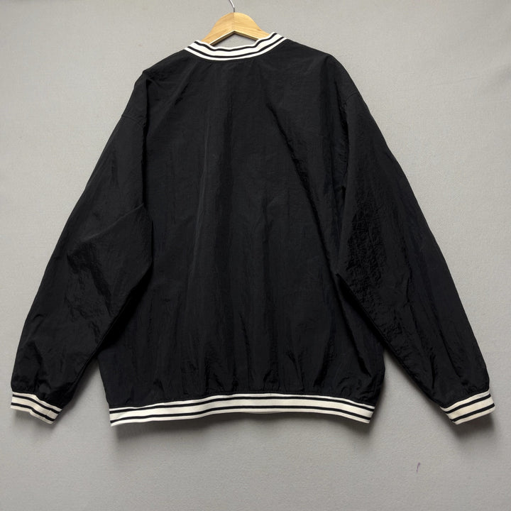 90's Nike Men's Black Windbreaker Pullover Coaches Top Size XL