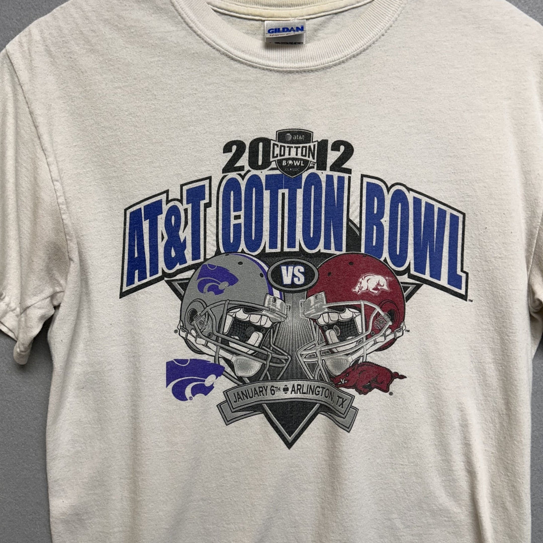 Vintage 2012 NCAA Cotton Bowl Arkansas Vs Kansas State Shirt Size Small