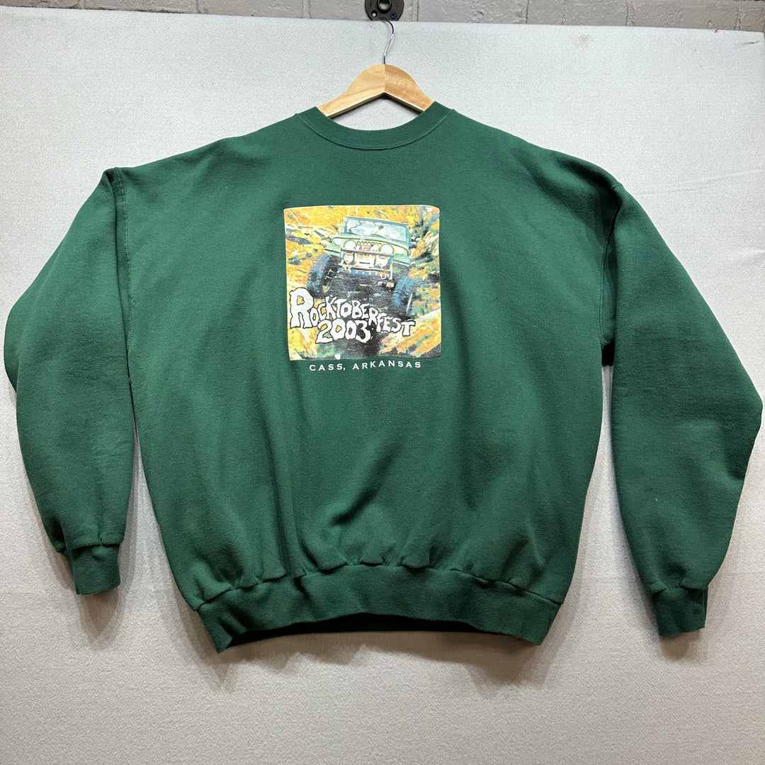 Vintage Jeep Off Roading Rocktoberfest Sweatshirt Size XXL