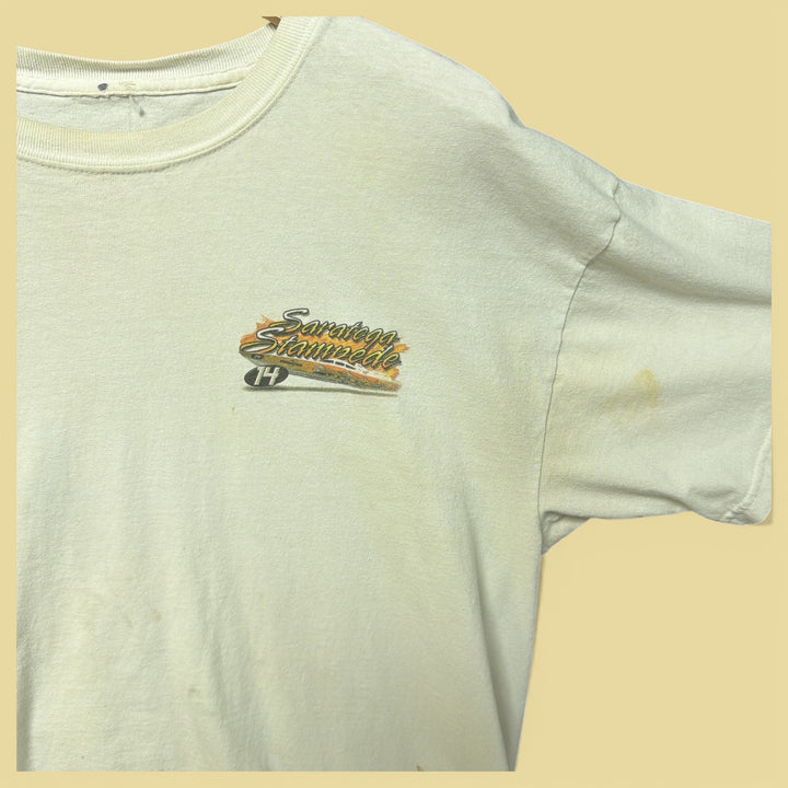 Vintage Y2K Saratoga Stampede Boat Racing T Shirt Size Large