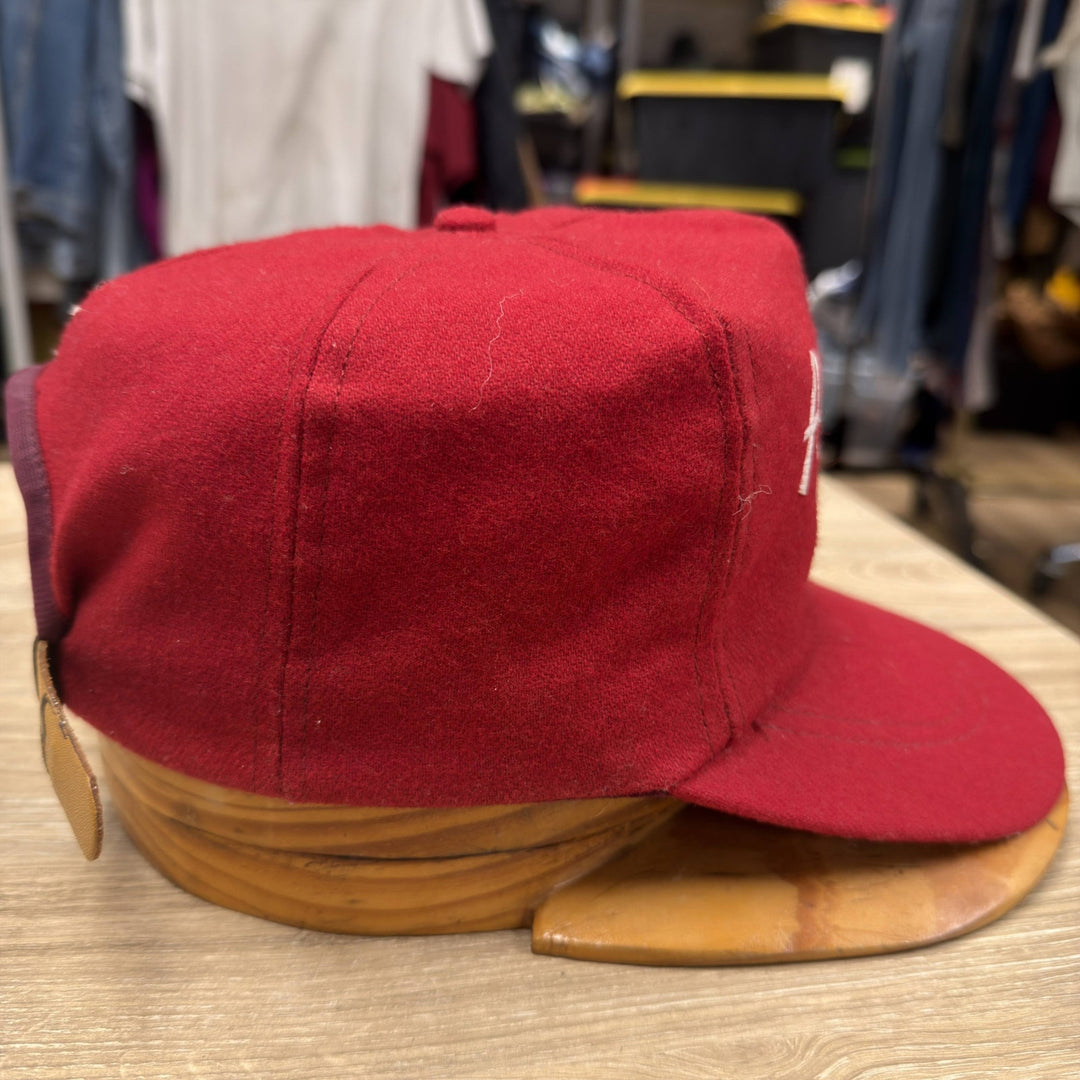 Vintage 80s Arkansas Razorbacks Wool Script Strap Back Hat
