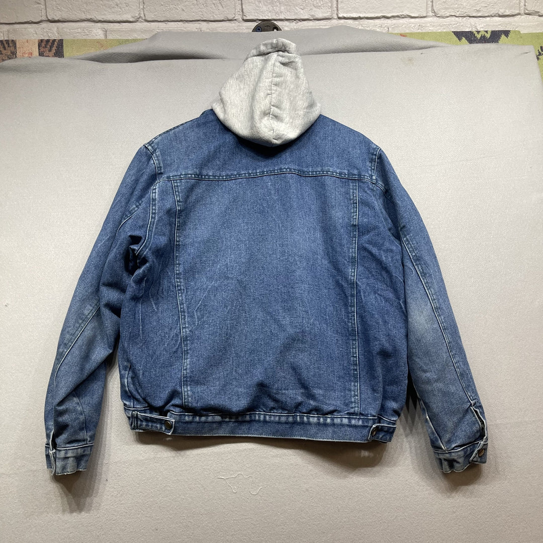 Vintage 90s Saugatuck Hooded Denim Jacket Size Large