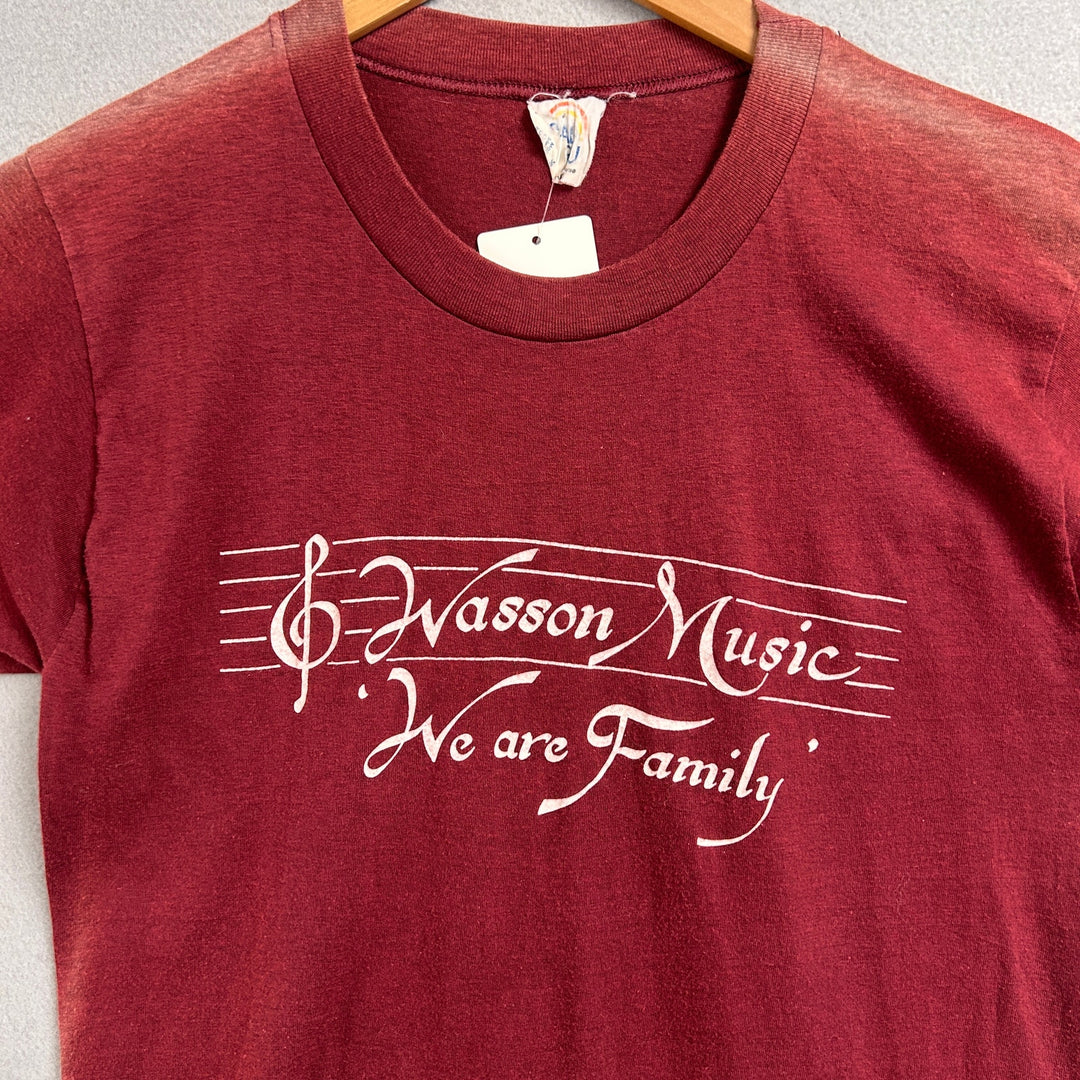 Vintage 80's Faded Wasson Music We Are Family Shirt Size Large