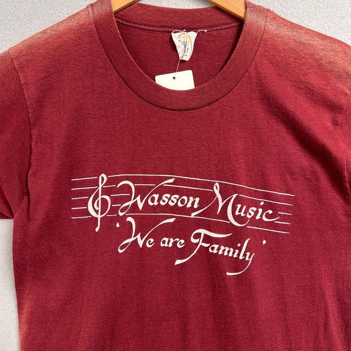 Vintage 80's Faded Wasson Music We Are Family Shirt Size Large