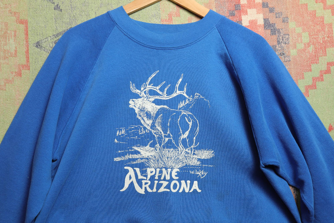 Alpine Arizona Vintage Deer Sweatshirt XL 80s