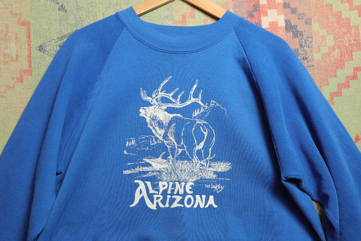 Alpine Arizona Vintage Deer Sweatshirt XL 80s