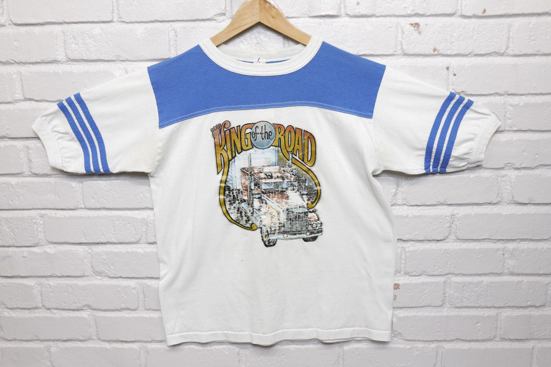 King of the Road Vintage Trucker T Shirt 80s Medium