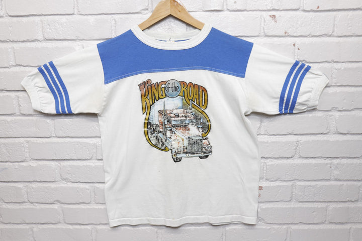 King of the Road Vintage Trucker T Shirt 80s Medium