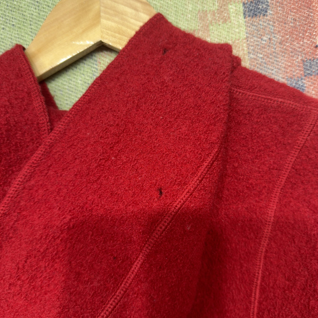 Red Wool Vintage Hooded Jacket Small 70s