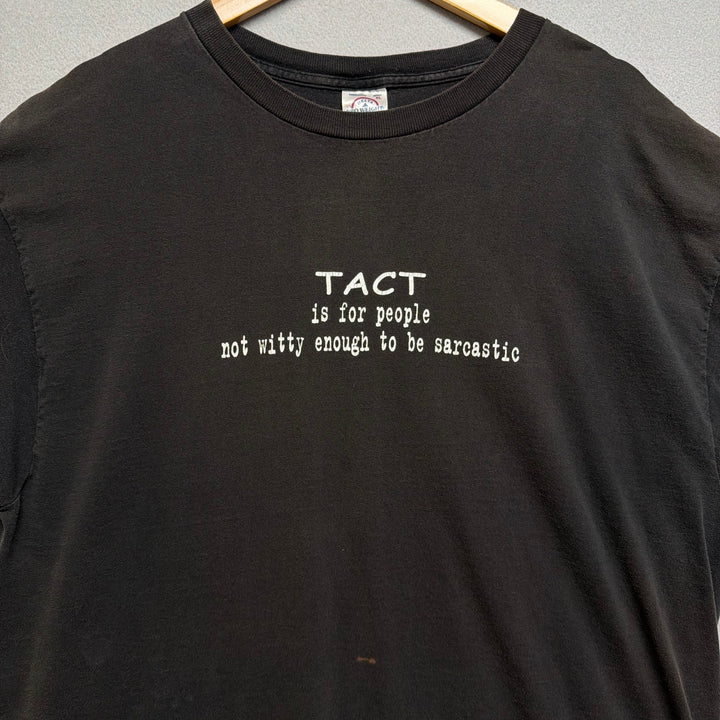 Vintage Y2K Tact Funny T Shirt Size XL