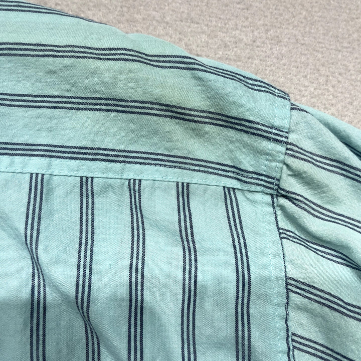Vintage Levi's Silver Label blue Striped Shirt size Large