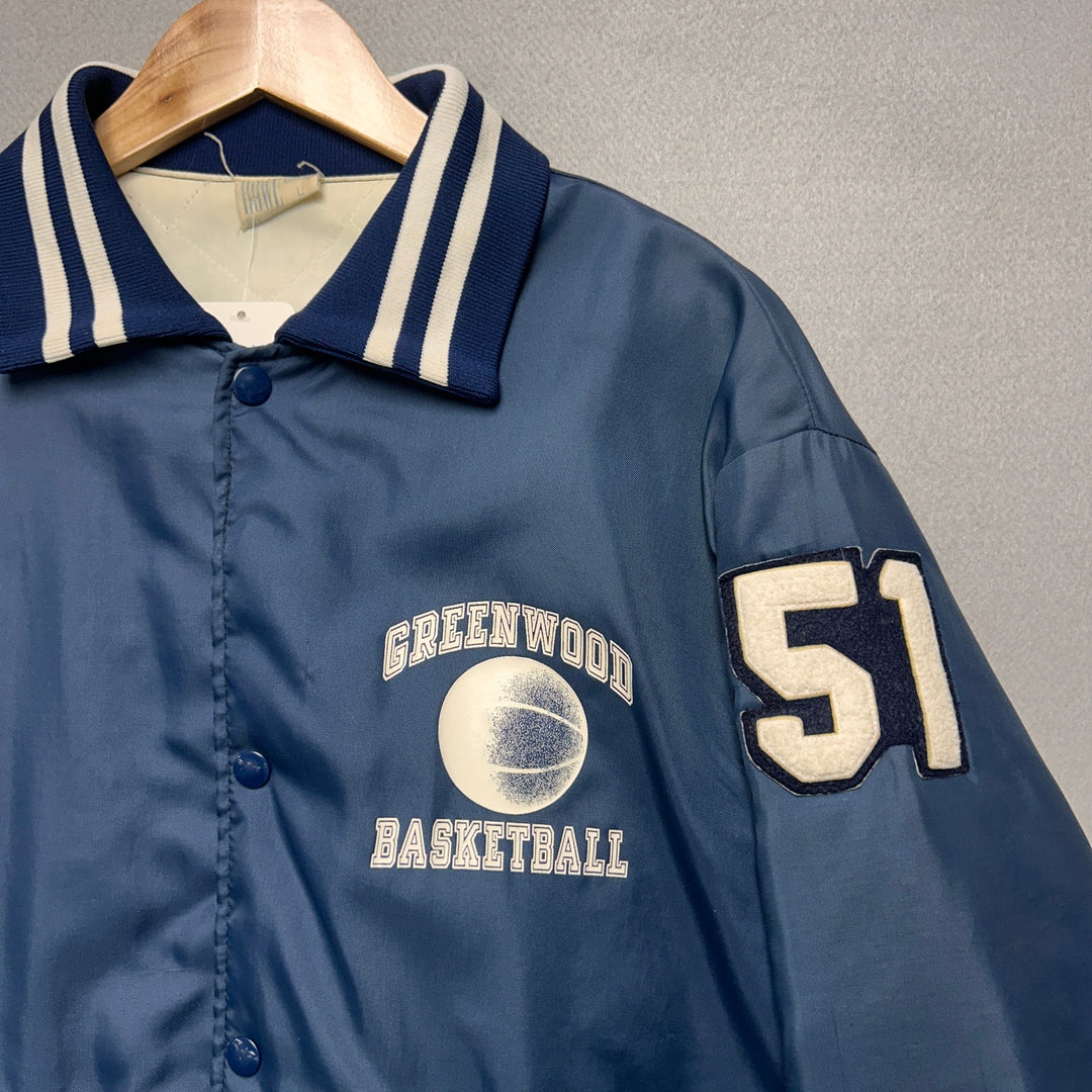 Vintage Greenwood Basketball Jacket size Large