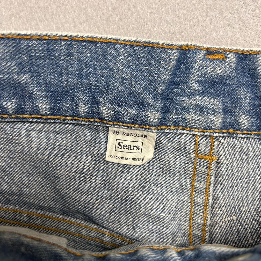 Vintage 70's Sears Flared Leg Distressed Jeans Size 28x27