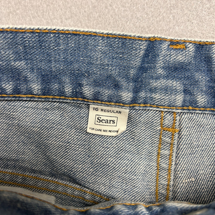 Vintage 70's Sears Flared Leg Distressed Jeans Size 28x27
