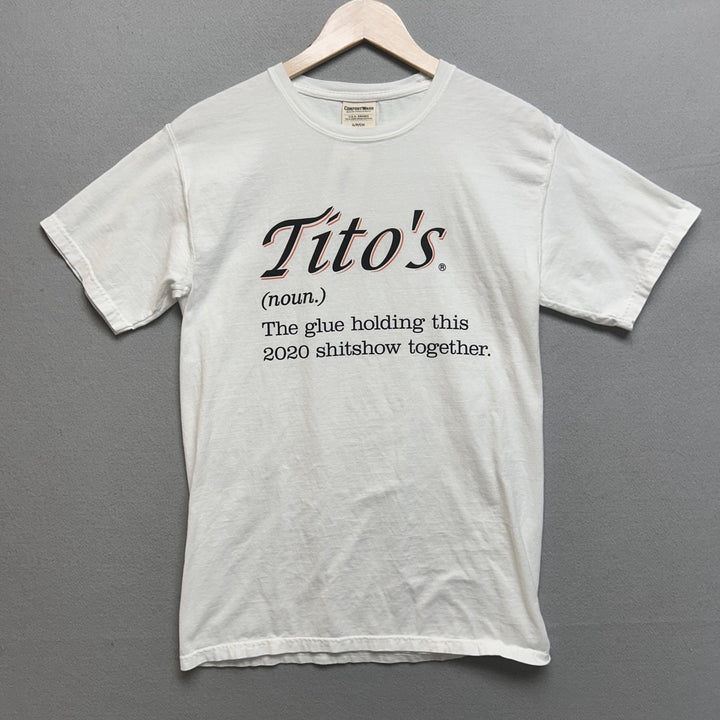 Tito's Vodka Dictionary Definition Promo White T Shirt Men's Size Small