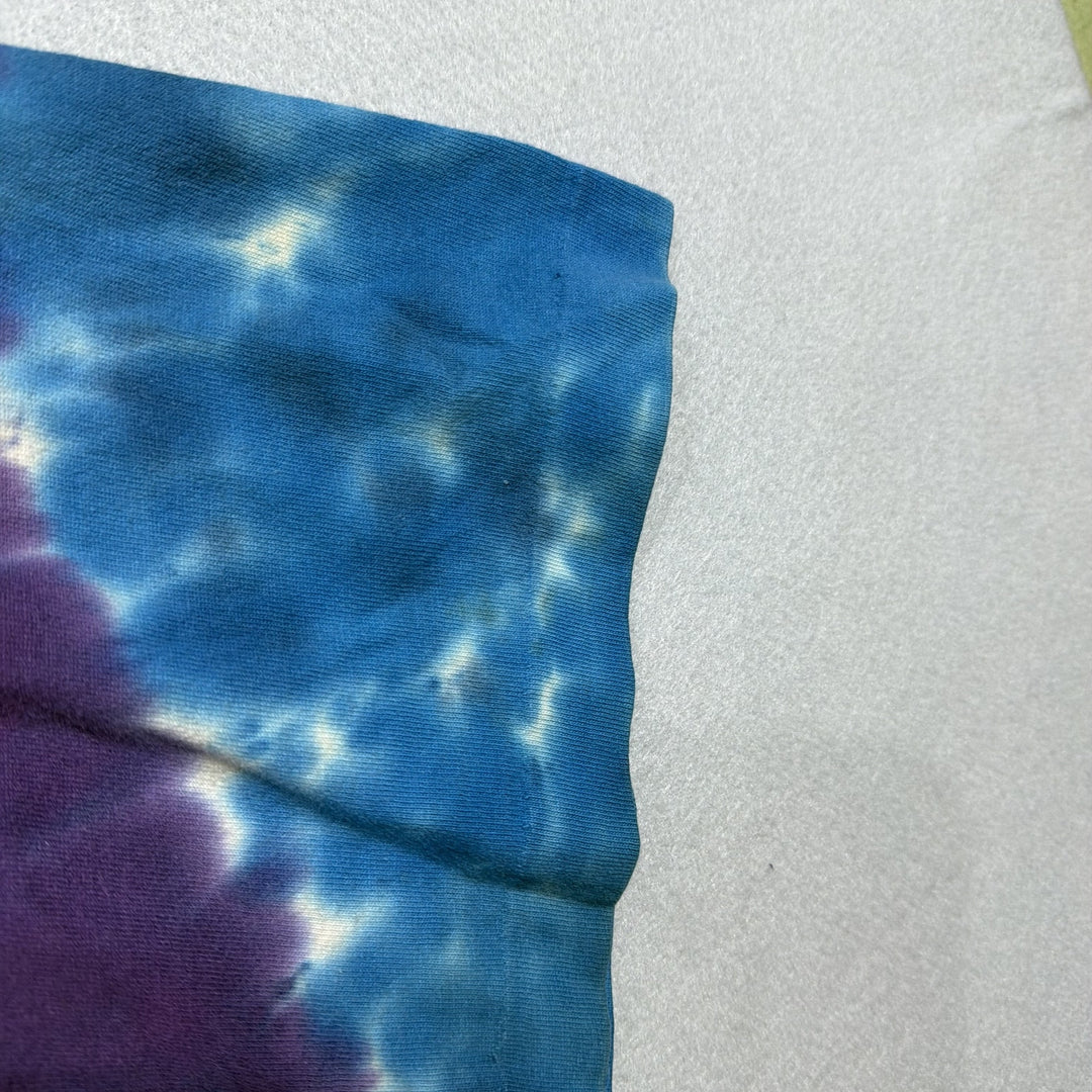 Vintage 90s Grateful Dead Space Your Face Liquid Blue Tie Dye T Shirt Size XL