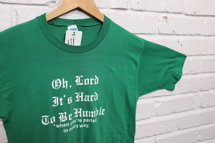 80s oh lord its hard to be humble tee shirt size large