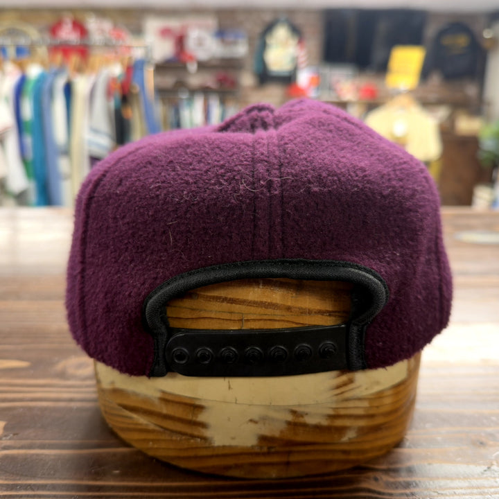 Purple Fleece Vintage Snapback Hat 90s