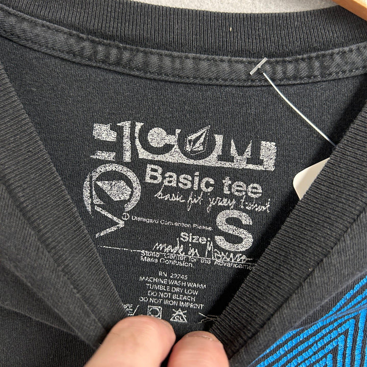 Y2K Volcom Black Surf Logo Tee Men's Size Small
