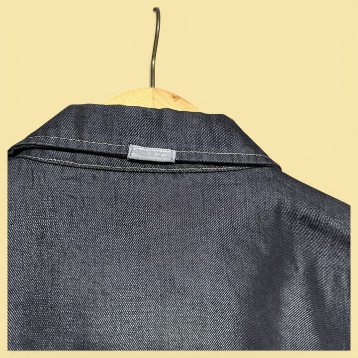 Vintage Mecca Shiny Denim Y2K 2000s Denim Jacket Size XXL