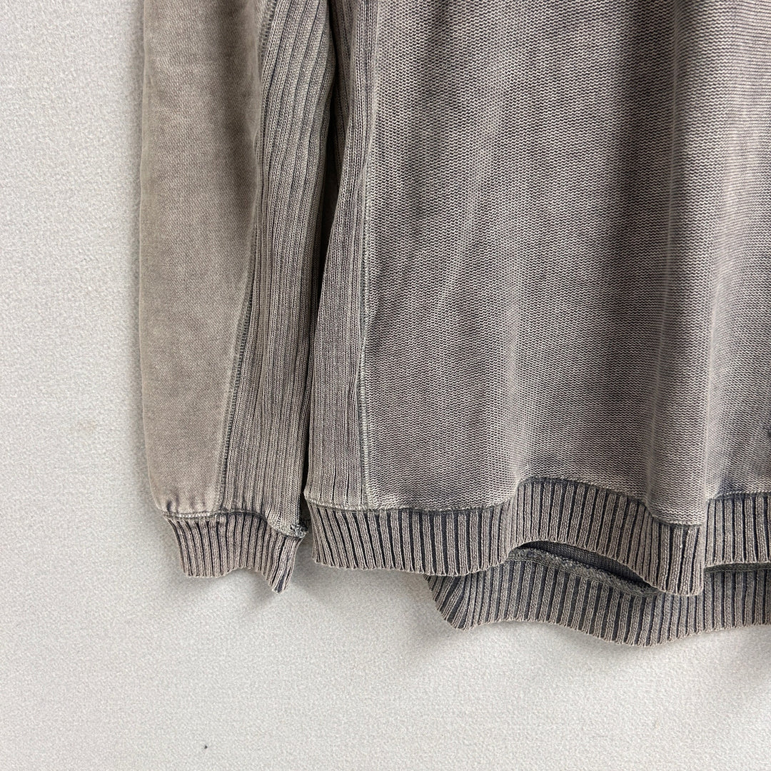 Vintage Retrofit Gray Paneled Sweater Size XL