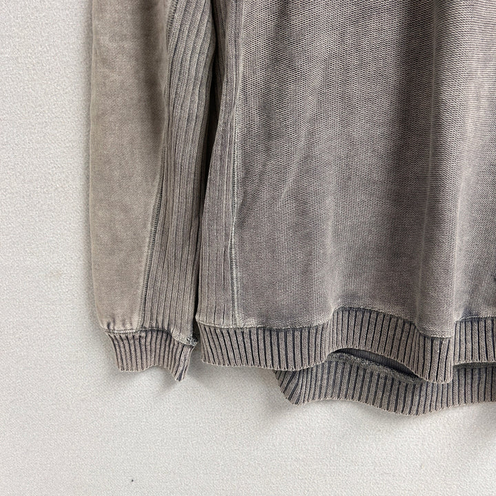 Vintage Retrofit Gray Paneled Sweater Size XL