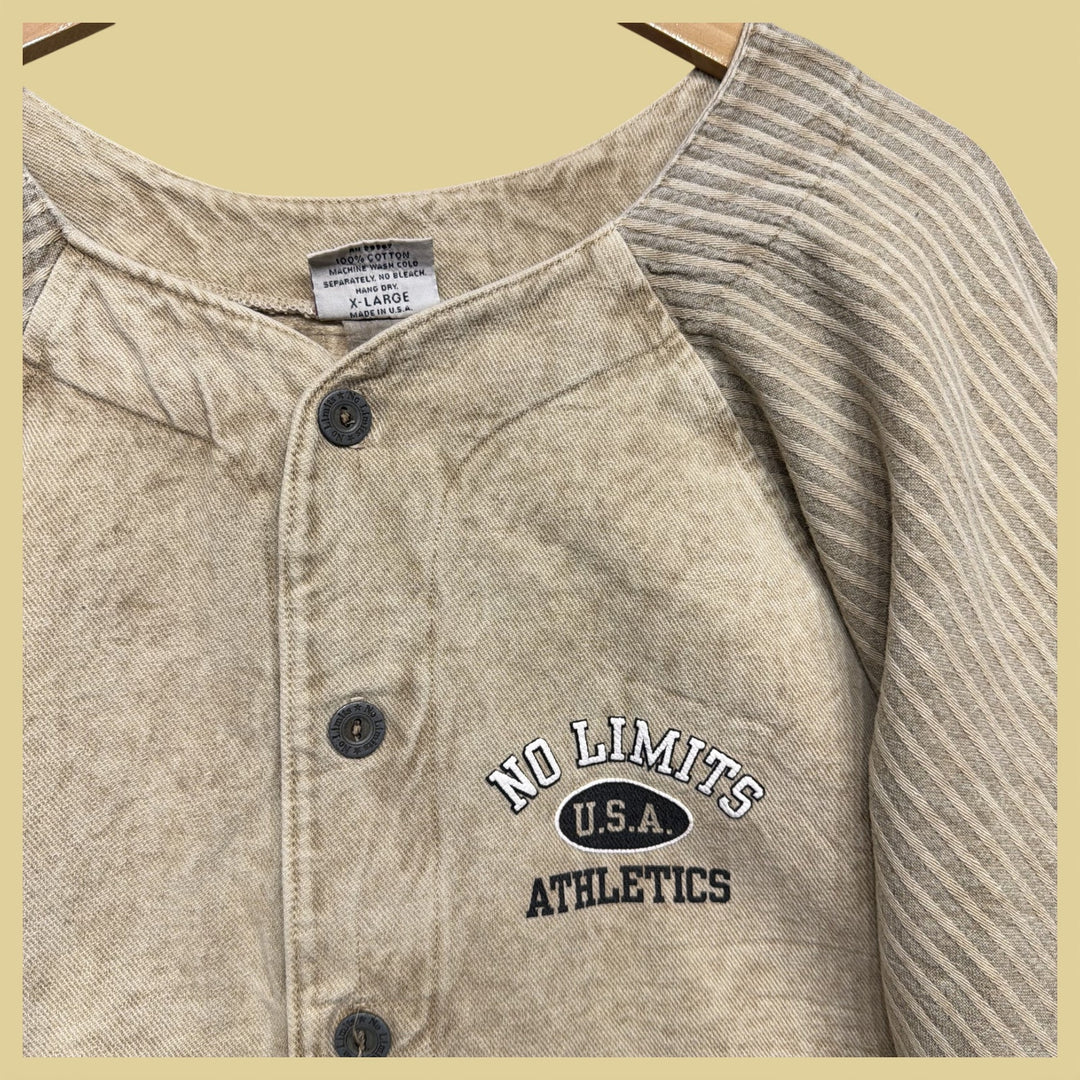Vintage No Limits Athletics  90s Button Front Sweatshirt Size XL