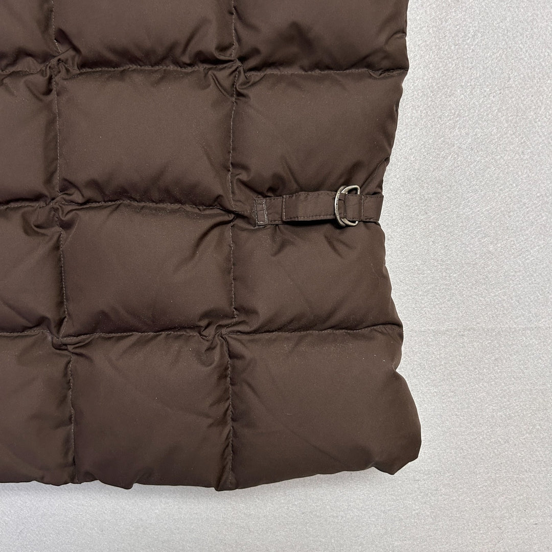 Eddie Bauer Premium Goose Down Puffer Vest Brown Quilted Women’s Size Medium