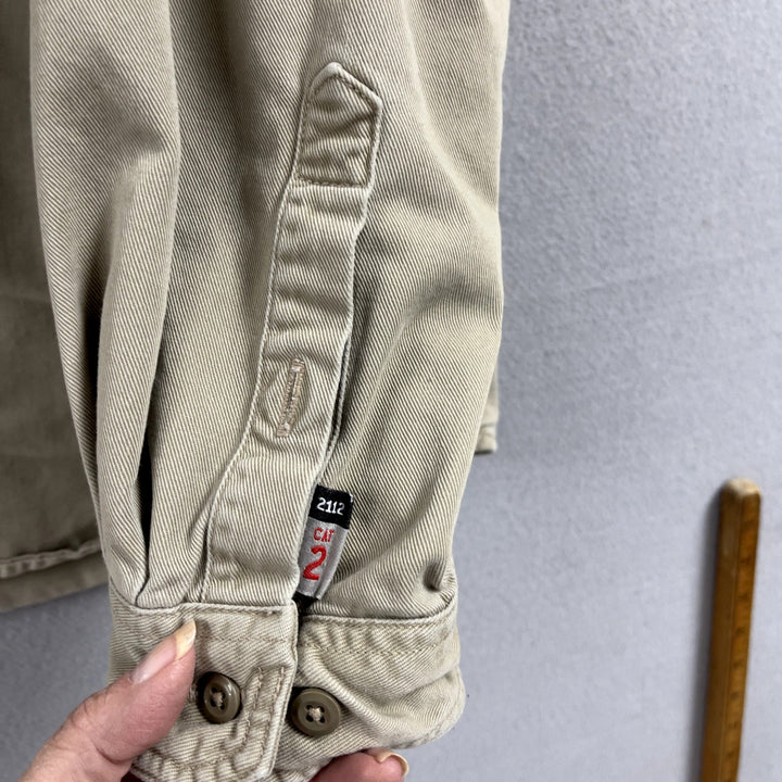 Men's Carhartt Fire Resistant Tan Long Sleeve Shirt W/ Pockets XL