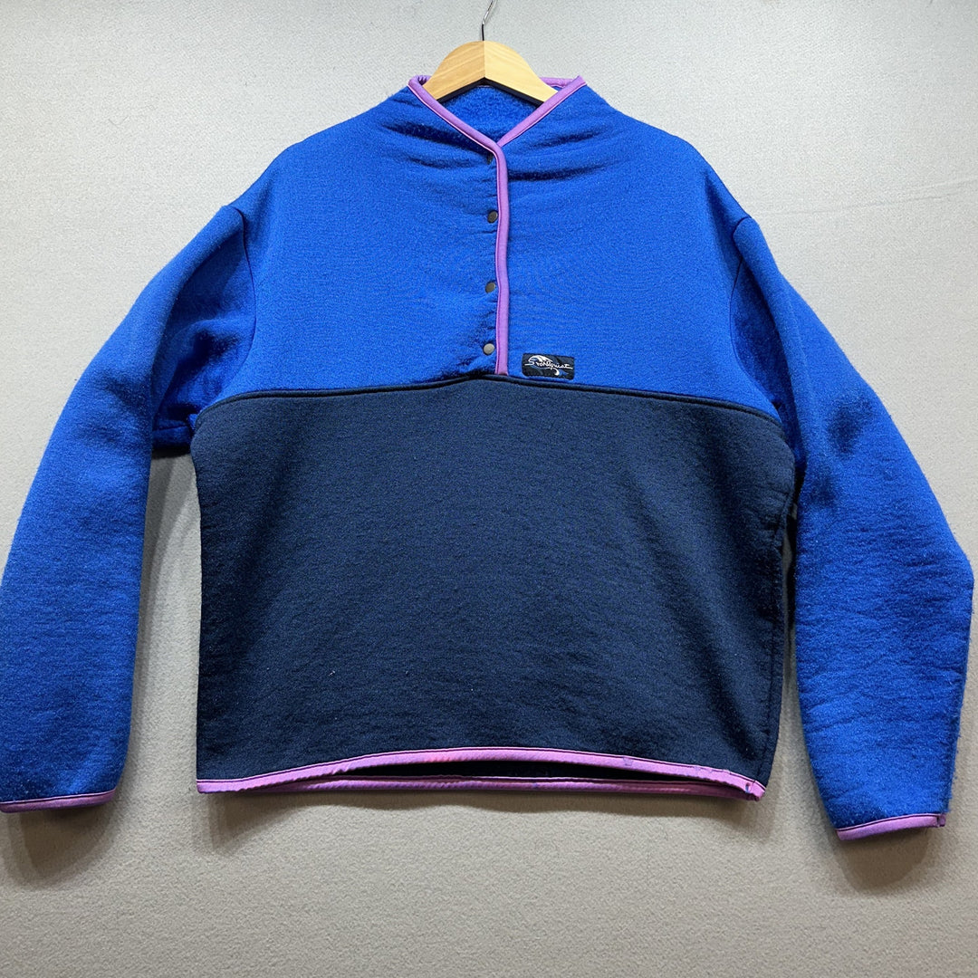 Vintage 90s Stohlquist Half Button Kayaking Sweatshirt Size Large
