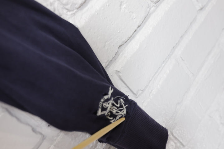 Polo Ralph Lauren Women's Vintage Navy Hoodie Large 2000s