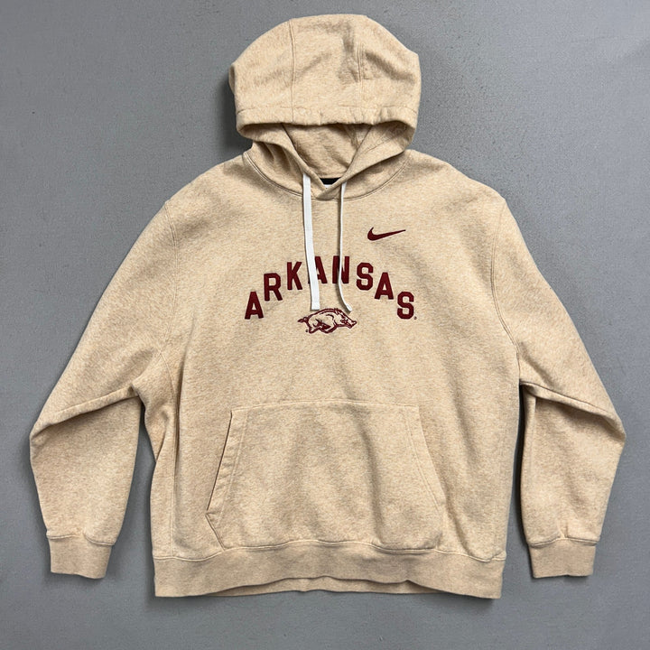 Nike University of Arkansas Tan Hoodie Size XXL