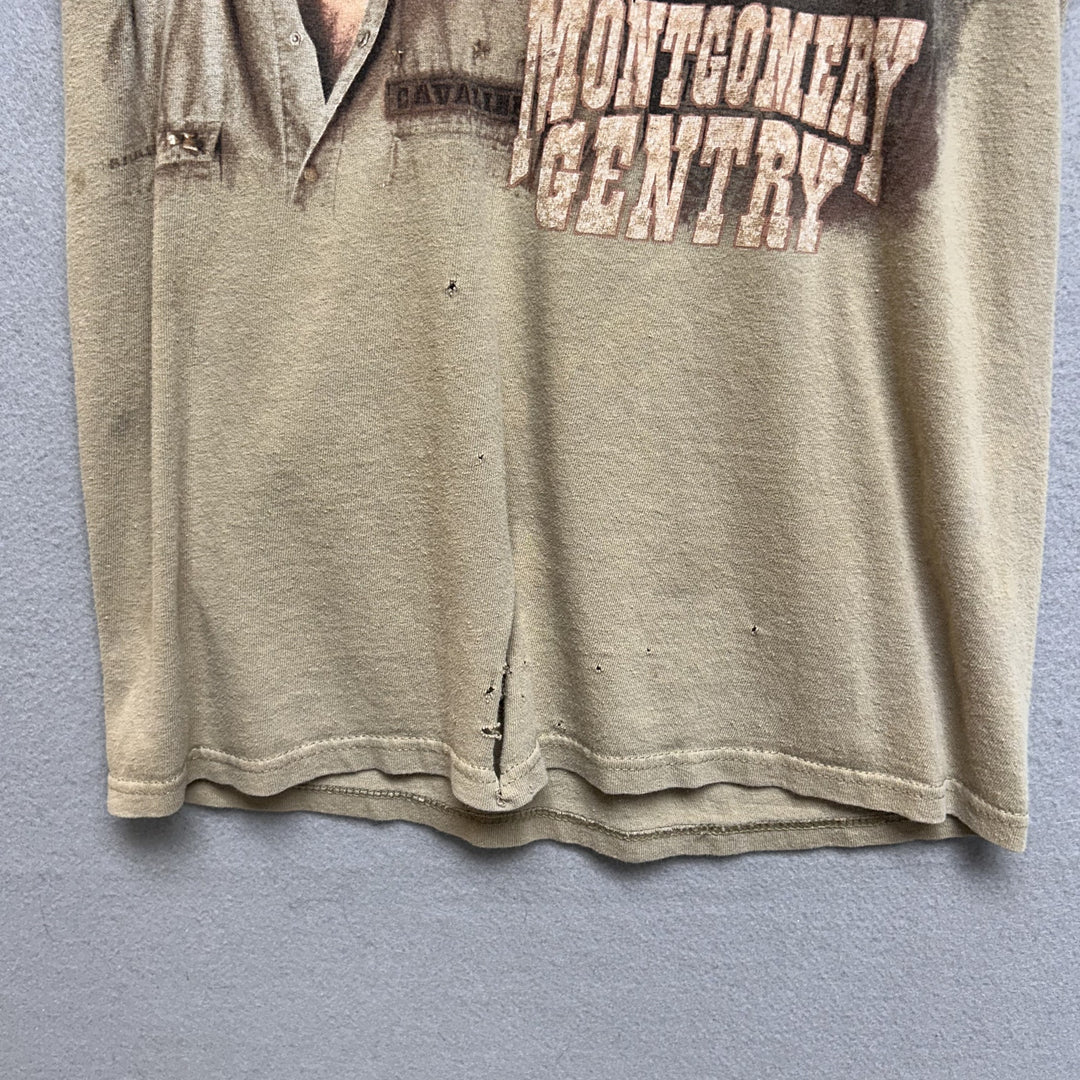 Vintage Y2K Montgomery Gentry Tour T Shirt Size Small