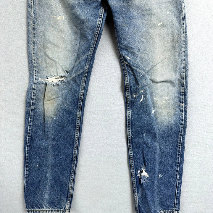 Vintage Levi's 505 Paint Splattered Jeans Size 30