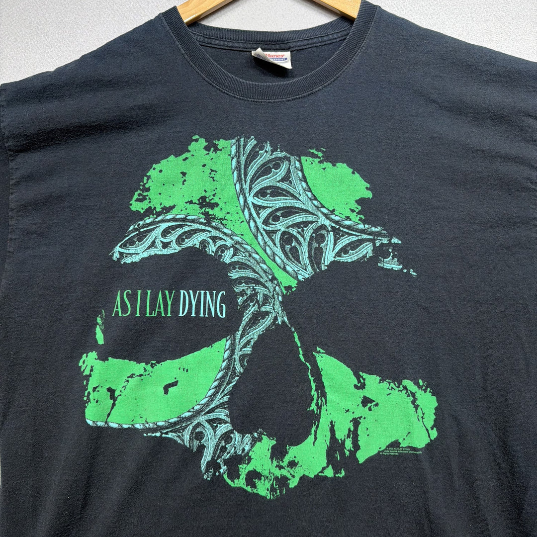 Vintage Y2K As I Lay Dying Skull T Shirt Size XL