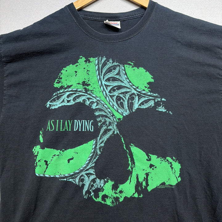 Vintage Y2K As I Lay Dying Skull T Shirt Size XL
