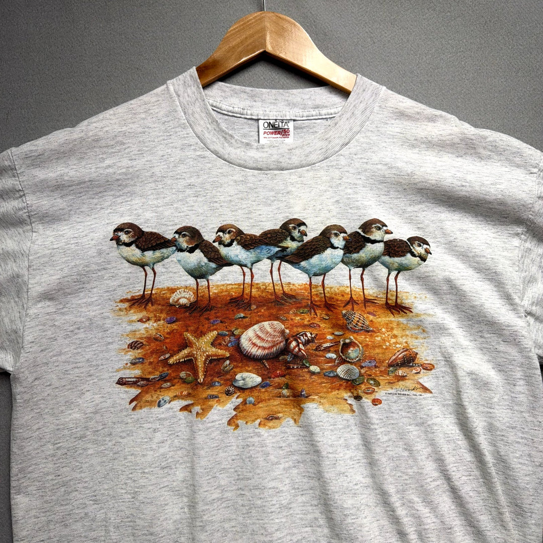Vintage Birds on a Beach T Shirt Size XL