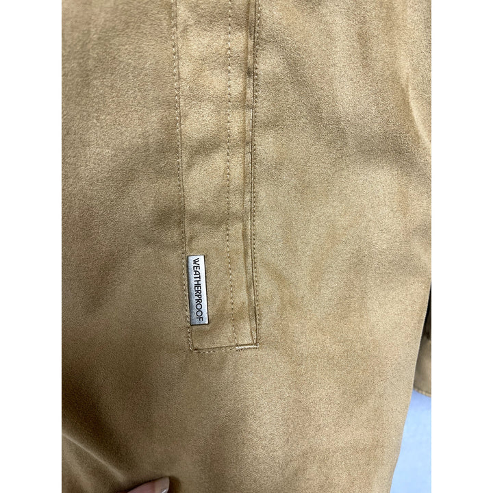Weatherproof Brand Camel Tan Suede Bomber Jacket Size Large