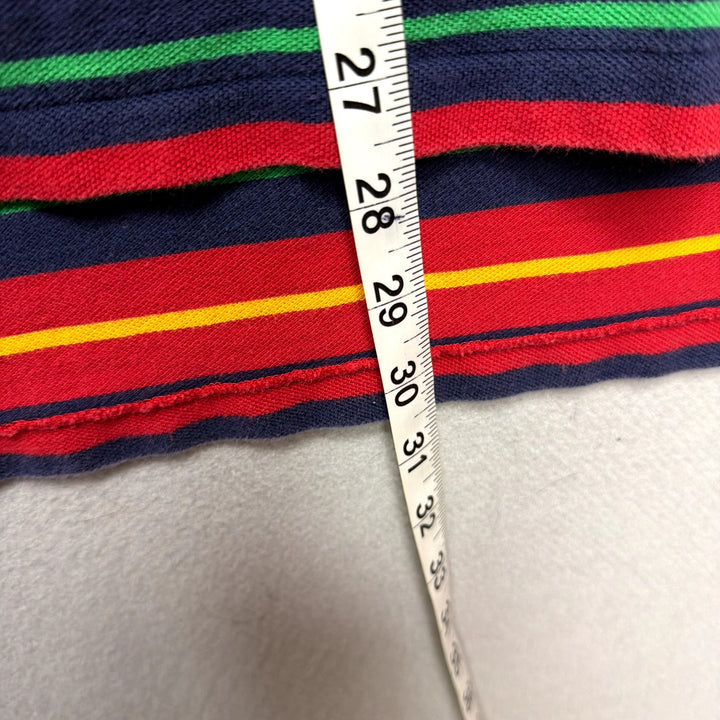 Vintage Polo Ralph Lauren Rainbow Stripe Y2K Polo Shirt Size Large